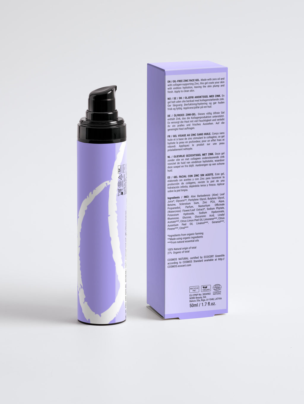 Oil-Free Zinc Face Gel for Men